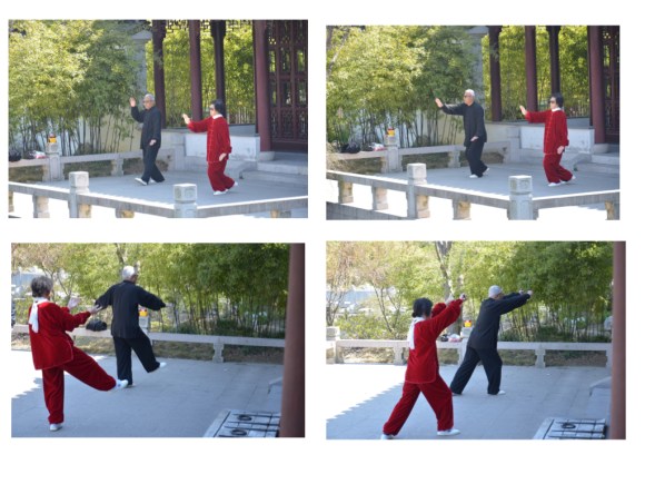 Tai Chi Übende im Park